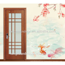 Ven con marco doouble vidrio interior puerta de madera puerta interior